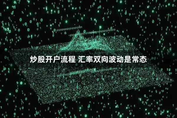 炒股开户流程 汇率双向波动是常态