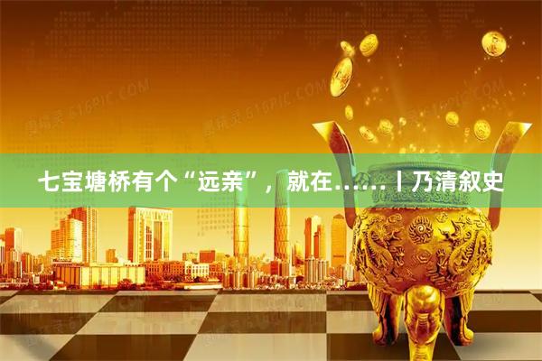 七宝塘桥有个“远亲”，就在……丨乃清叙史